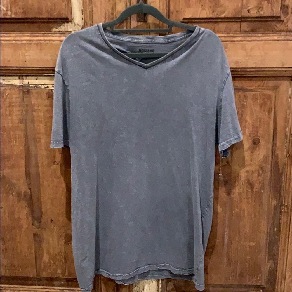Mossimo grey acid wash v neck tee